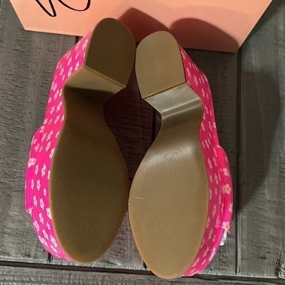 Wild Pair Womens Melborne Patent Floral Print Platform Sandals 7.5M 8.5M 5.5M - Picture 6 of 7